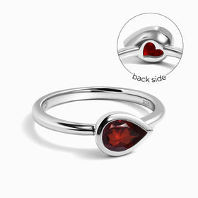 Garnet Ring - Secret Heart