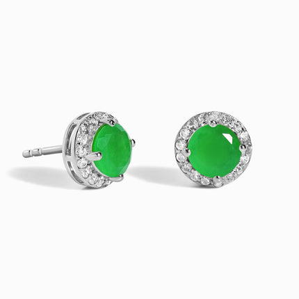 Green Jade Earrings - Venus Studs