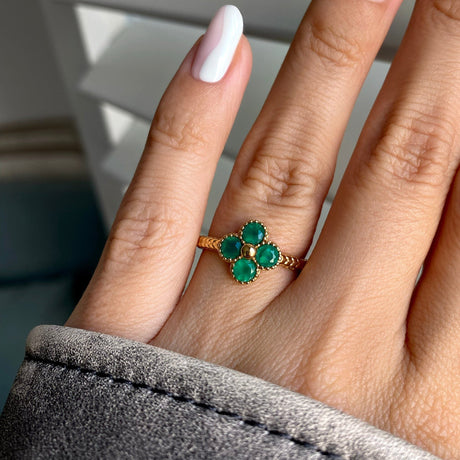 Lucky Me Ring - Green Onyx