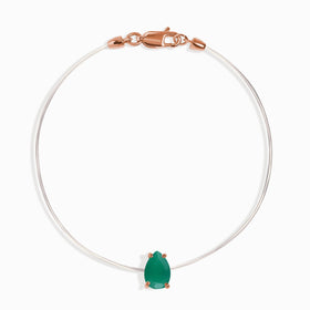 Green Onyx Bracelet Floating Sway - May Birthstone