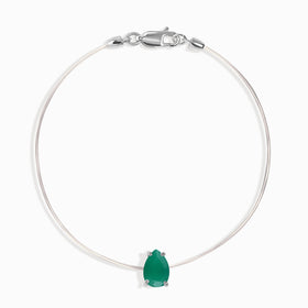 Green Onyx Bracelet Floating Sway - May Birthstone