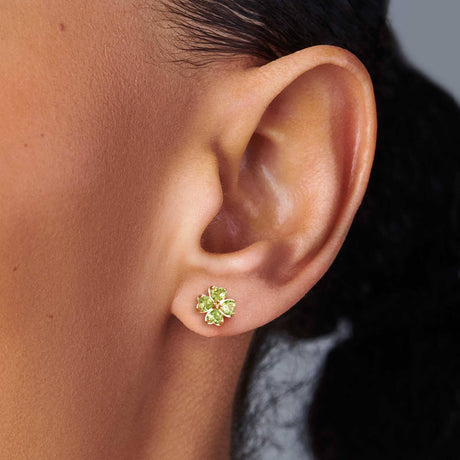Shamrock Earrings - Peridot Studs