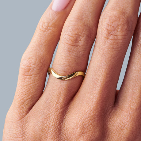 Stackable Ring Band - Waves