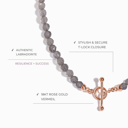 Labradorite T-Lock Beads Necklace - Raise Your Vibrations