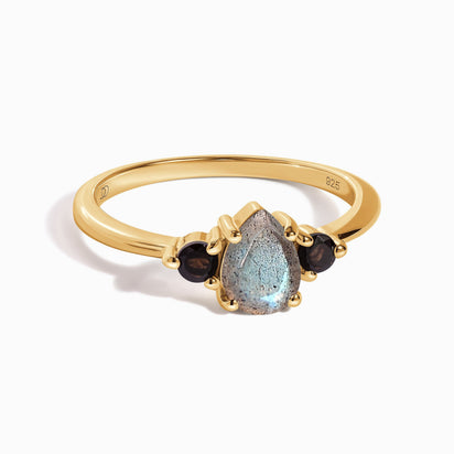 Black Obsidian Labradorite Ring - Lania – Moon Magic