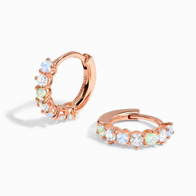 Moonstone Multigem Earrings - Bonny Hoops