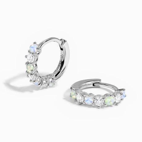 Moonstone Multigem Earrings - Bonny Hoops