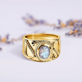 Moonstone Ring - Cosmic Love