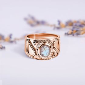 Moonstone Ring - Cosmic Love