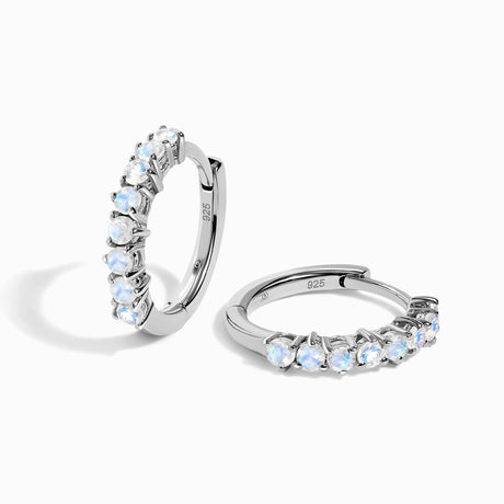 Moonstone Earrings - Queen Bonny Hoops