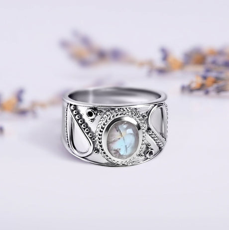 HUGE NATURAL MOONSTONE shops RING BUNDLE