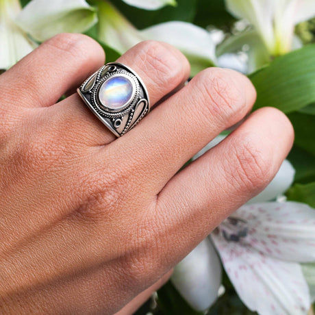 Moonstone Ring - Cosmic Love
