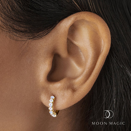 Moonstone Earrings - Bonny Hoops
