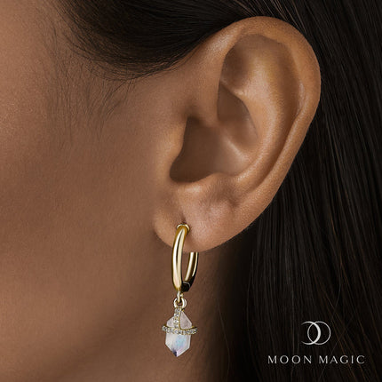 Moonstone Earrings - Utopia Hoops