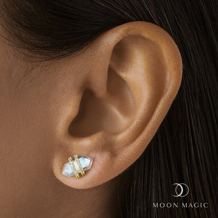 Moonstone Earrings - Euphoria Studs