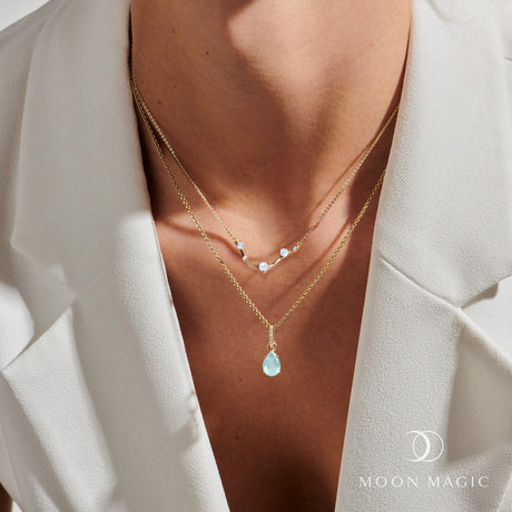 Aries Zodiac & March Birthstone Necklaces