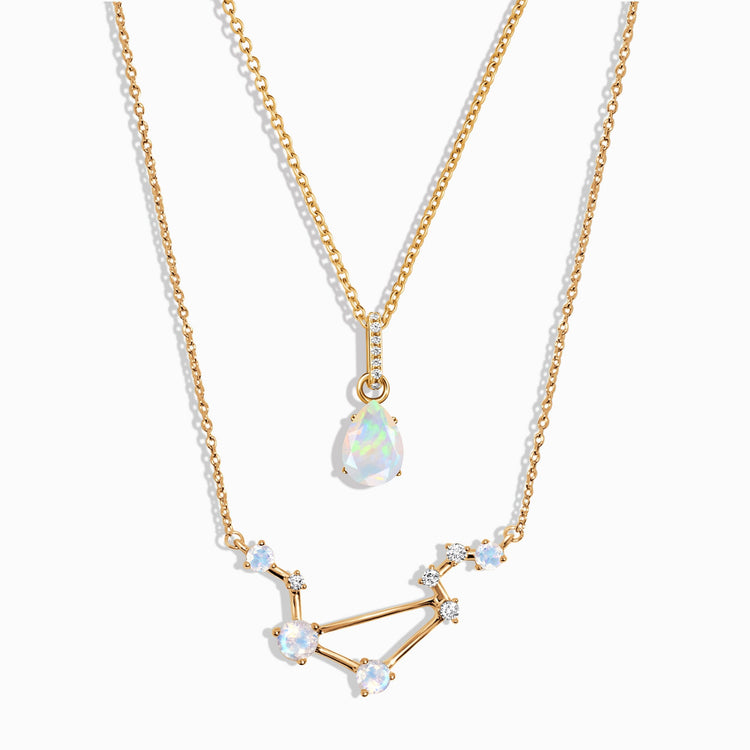 Libra Zodiac October Birthstone Necklaces – Moon Magic