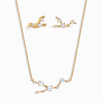 Taurus Zodiac Constellation Necklace & Earrings