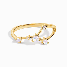 Moonstone Ring - Cancer Zodiac Constellation