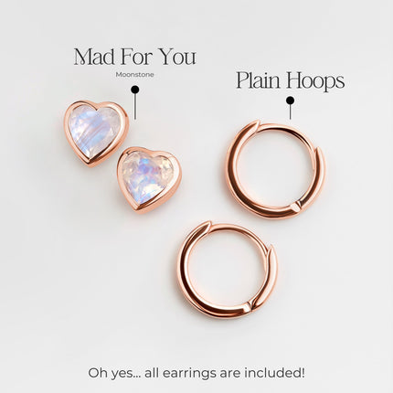 Moonstone Hoop Earring Set - Mad For You