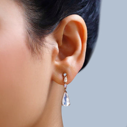 Moonstone Earrings - Dainty