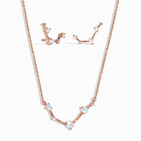 Aries Zodiac Constellation Necklace & Earrings