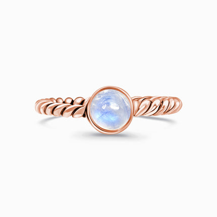 Moonstone Ring - Cloudy Shield
