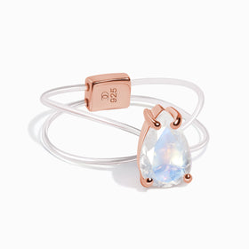 Moonstone Ring Floating Sway - June Birthstone