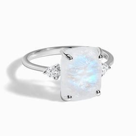 Moonstone Diamond Ring - Raw Allure