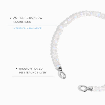 Moonstone Beads Bracelet - Ready To Lock