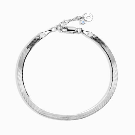 Plain Metal Wristlet - Herringbone Bracelet