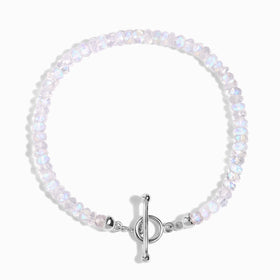 Rainbow Moonstone T-Lock Beads Bracelet - Raise Your Vibrations