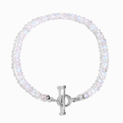 Rainbow Moonstone T-Lock Beads Bracelet - Raise Your Vibrations