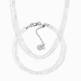 Beads Necklace & Bracelet - Moonstone