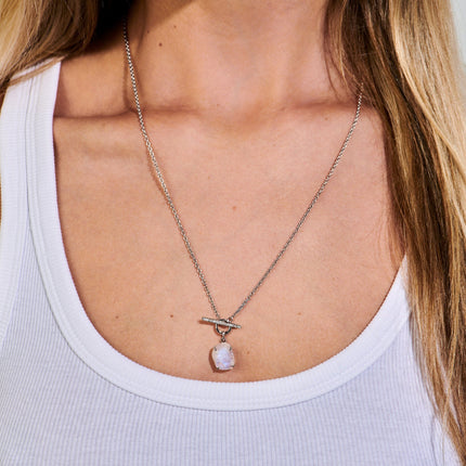 Raw Crystal Necklace - T Lock