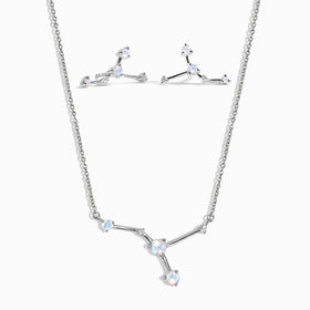 Cancer Zodiac Constellation Necklace & Earrings