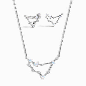 Capricorn Zodiac Constellation Necklace & Earrings