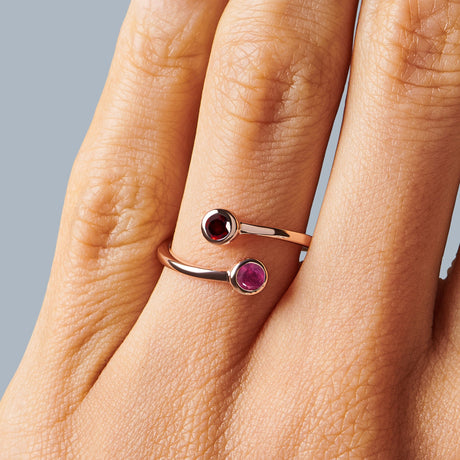 Adjustable Ruby Garnet Ring - Evolve