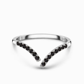 Adjustable Black Spinel Ring - Infinite