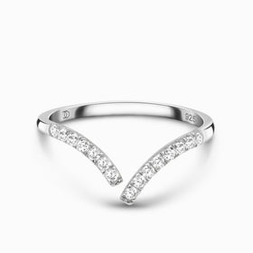 Adjustable White Zircon Ring - Infinite