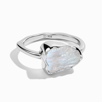 Raw Crystal Ring - Sacred Moonstone