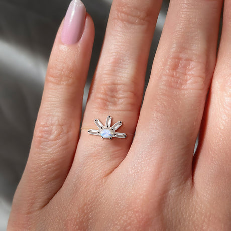 Moonstone Floating Ring - Light