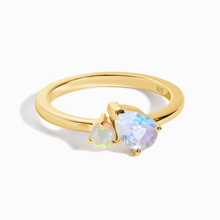 Floating Ring - Toi Et Moi Moonstone & Opal