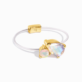 Floating Ring - Toi Et Moi Moonstone & Opal