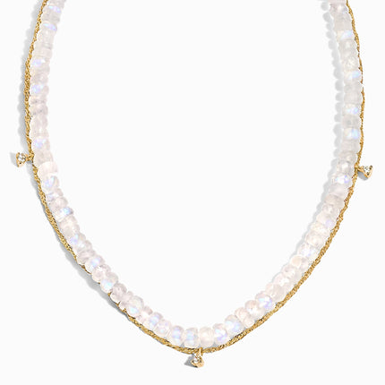 Moonstone Necklace - Layered Bead Necklace