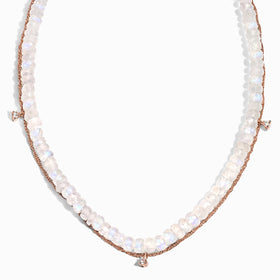 Moonstone Necklace - Layered Bead Necklace