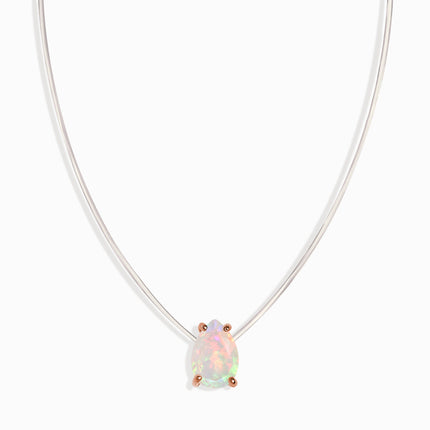 Opal Necklace Floating Sway - October Birthstone