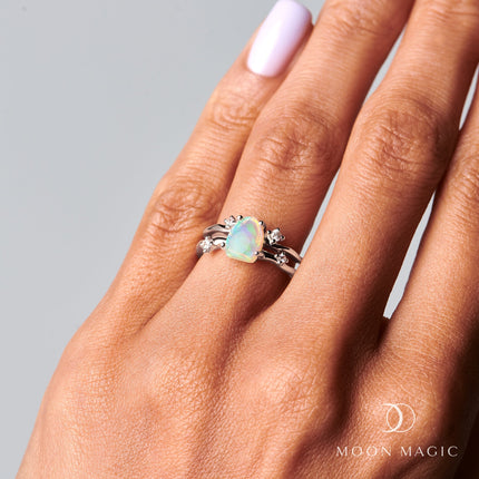 Rose Gold Opal Ring for Women, mothers day gift, Rose Gold Engagement –  JadedDesignNYC