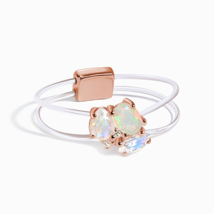 Opal Moonstone Ring - Floating Orion