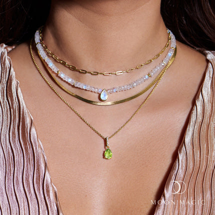 Peridot Necklace Sway - August Birthstone